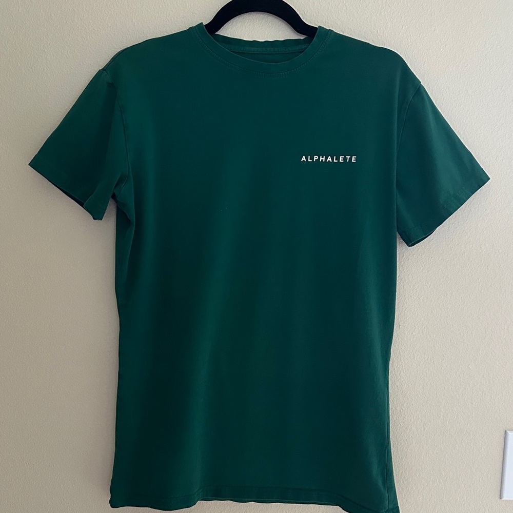 Alphalete Men's Deep Green Short Sleeve Tee Small EUC